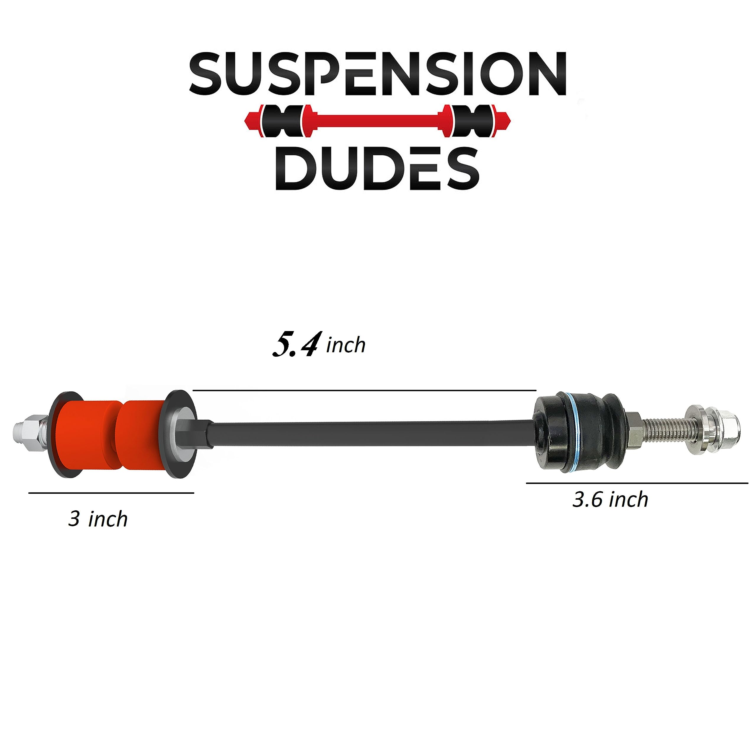 Lifted Front Sway Bar End Link Kit Pair - Fits Chevy Avalanche, Silverado, Tahoe, GMC Sierra & Ram 1500 4x4 (2001-2018)