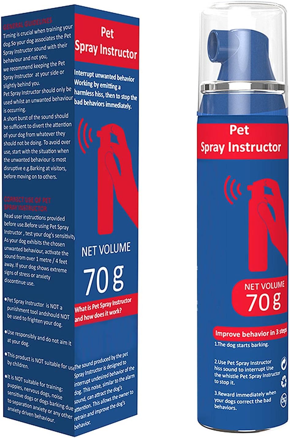 Pet Instructor Spray for Dog, 70ml Pet Deterrent Spray Trainer, Safe