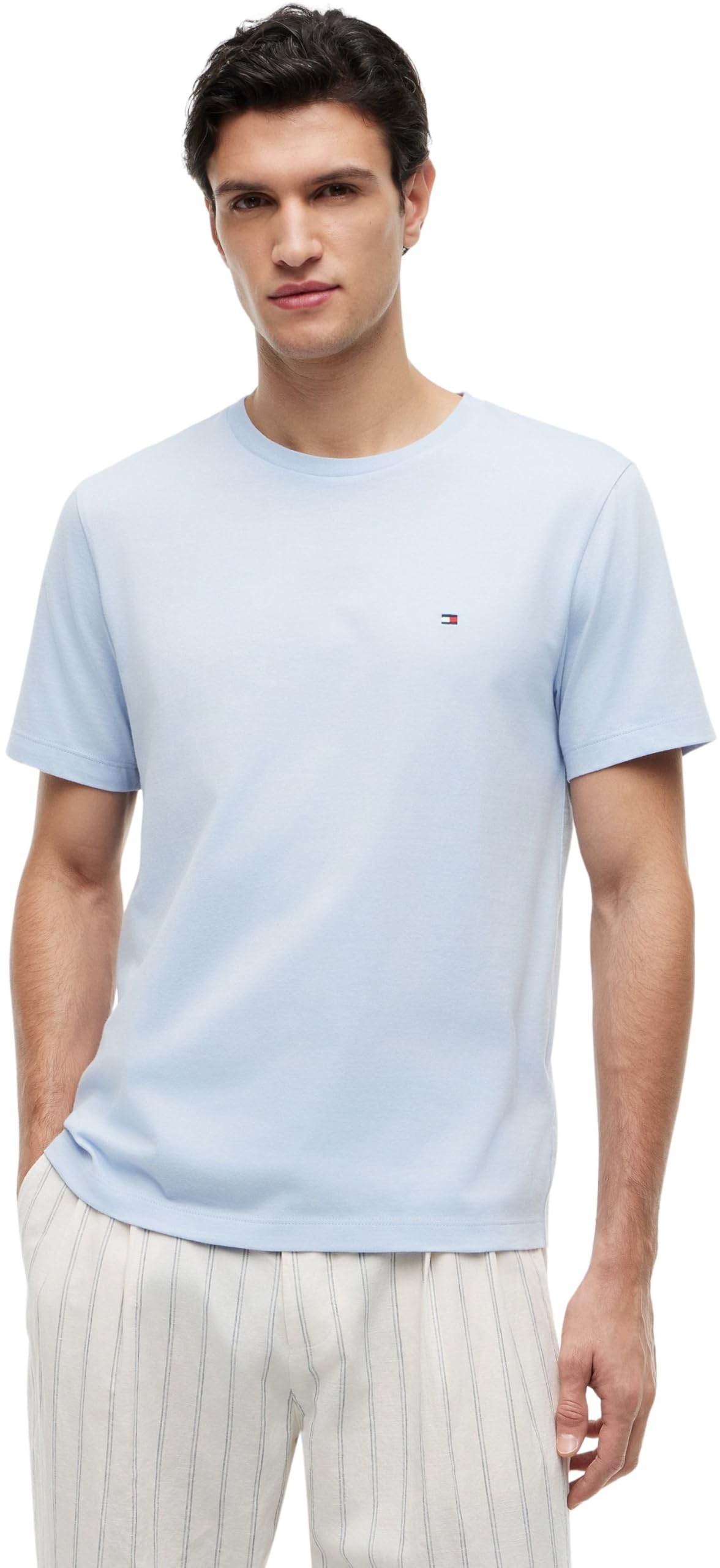 Tommy Hilfiger Herren T-Shirt Kurzarm Seasonal Solid Tee mit Rundhalsausschnitt
