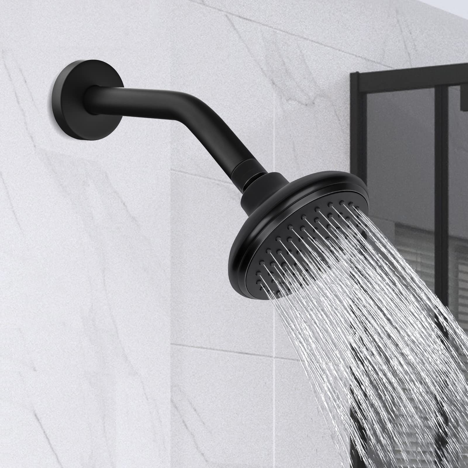 UNIFORMA BRAS DE DOUCHE – FIXATION MURALE – 40 CM – NOIR MAT (PVD