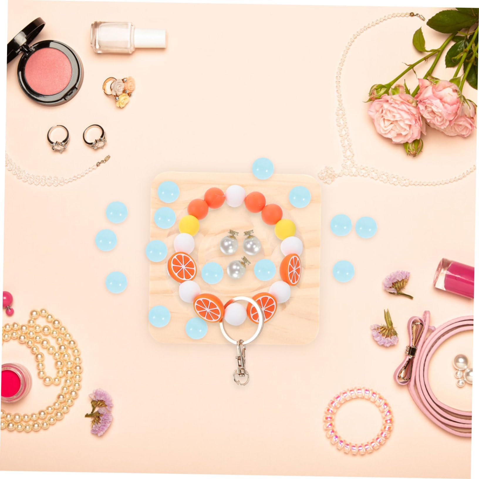 900 Piezas Cuentas Redondas Azules con Orificio Grande para Joyería Kit de Abalorios de Vidrio para Pulseras y Collares DIY Accesorios Artesanales Azul