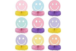 9PCS Smile Face Honeycomb Centerpieces