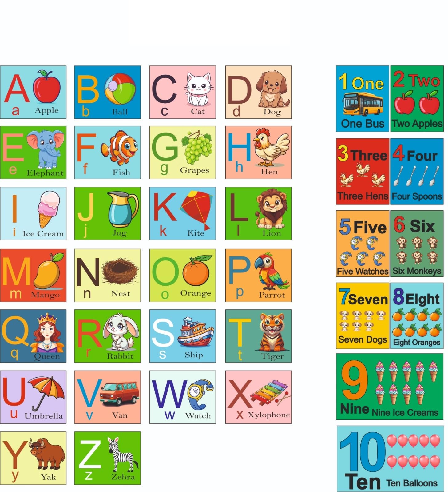 GIFTS- Alphabet & Number Fridge Magnet Set 36, A-Z Letters & 1-10 Numbers with Pictures | Educational Learning Magnets for Kids, Toddlers, Preschool- Refrigerator, Whiteboard & Classroom Decor-image-37