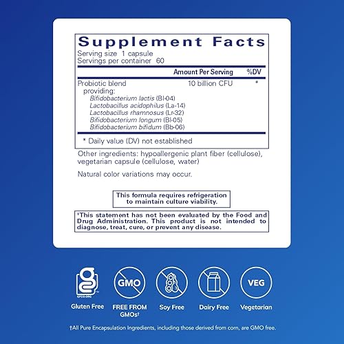 Miniatura 2 de Pure Encapsulations Probiotic-5 | Mezcla probiótica sin lácteos y soja para apoyar la salud inmune y gastrointestinal | 60 cápsulas