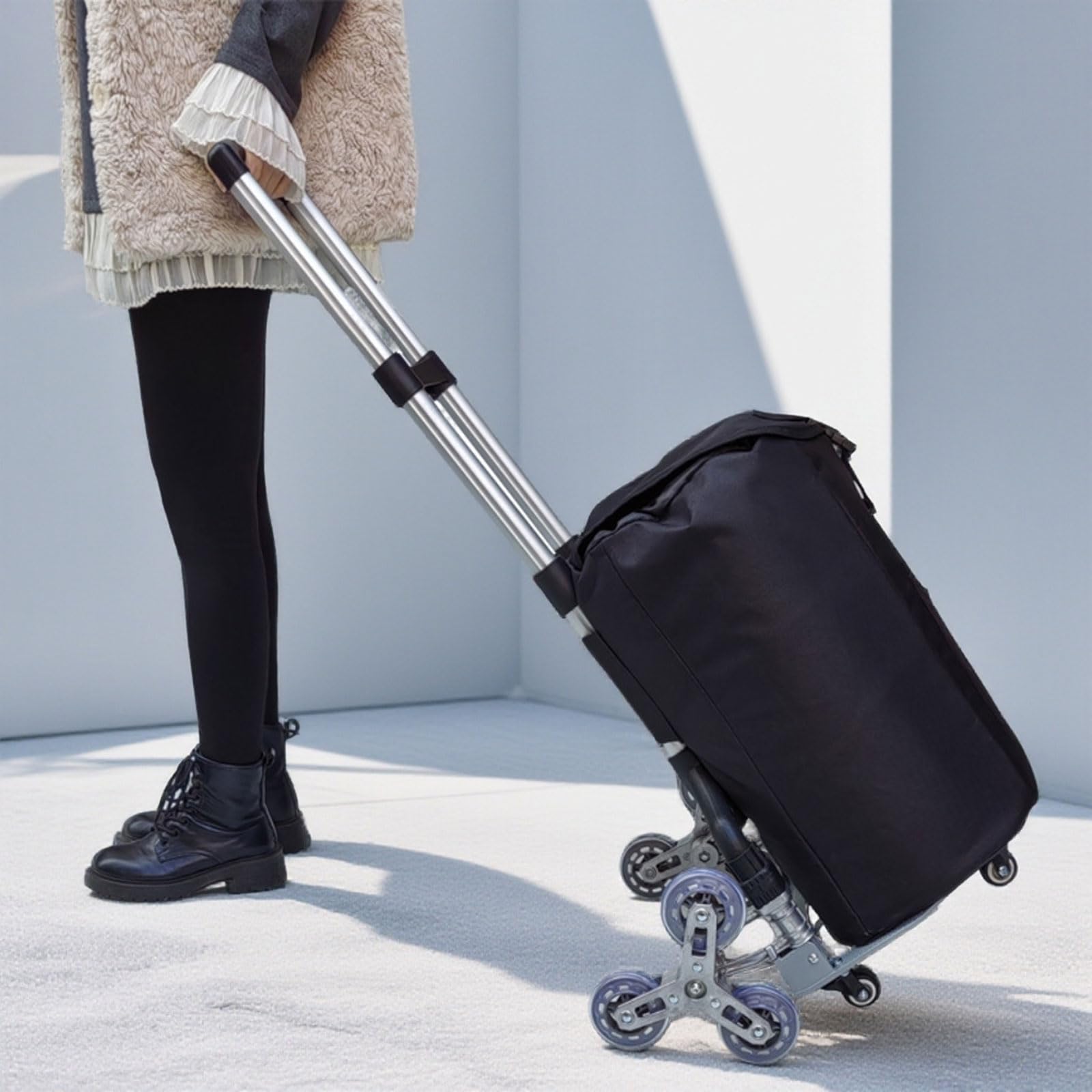 harayaa Borsa di Ricambio per Carrello della Spesa, Borsa Spesa Portatile, Carrello in Tessuto Oxford, Leggera, Pieghevole, Accessorio Carrellino per Impieghi Gravosi