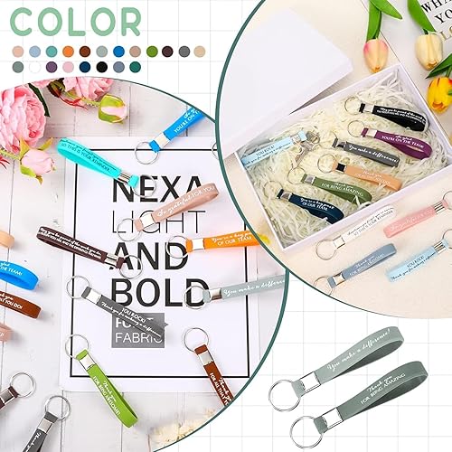 Miniatura 4 de Roowest Llavero inspirador de agradecimiento a los empleados, regalo de agradecimiento a los empleados, llavero de silicona a granel para