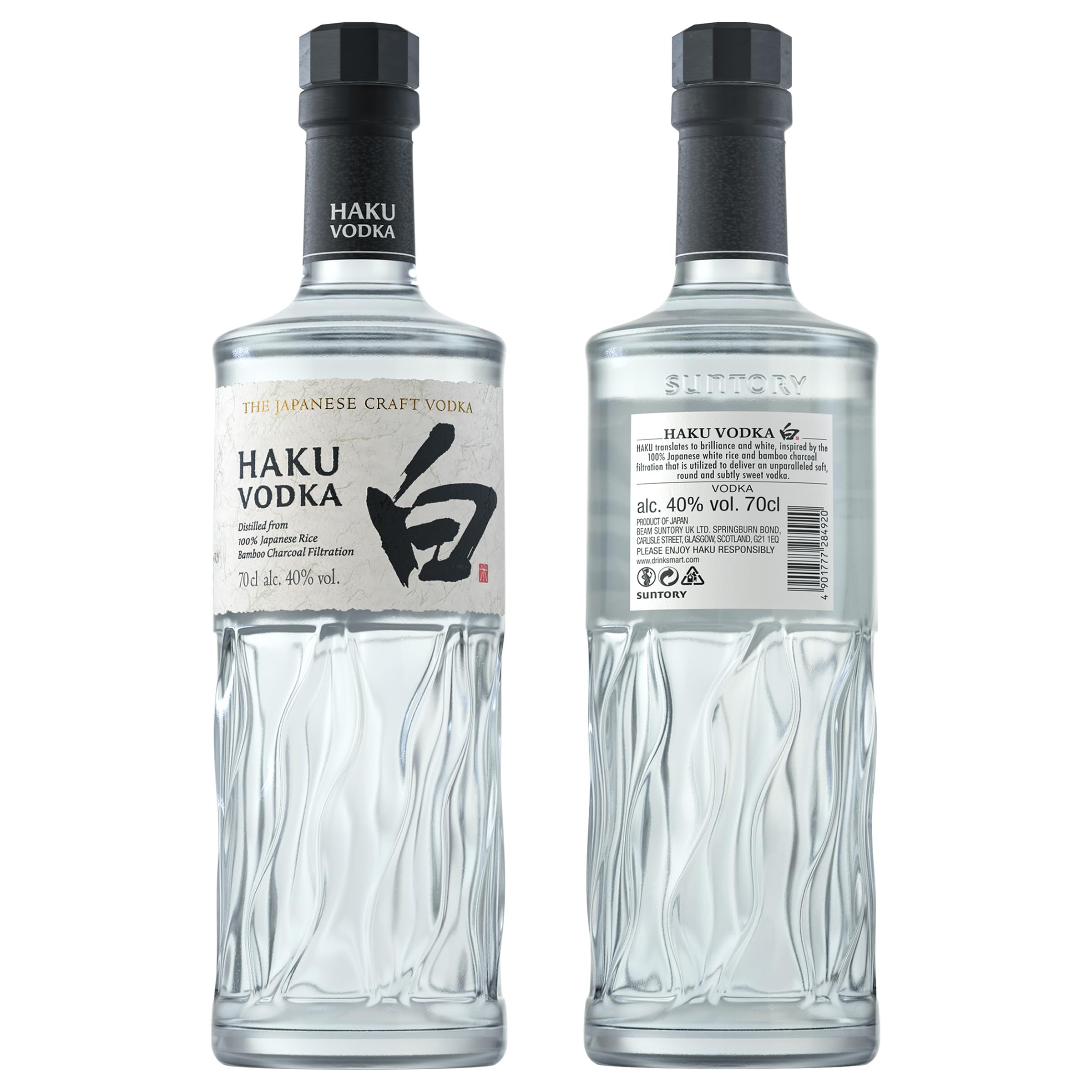 Suntory Haku Vodka , Super Premium Vodka aus dem House of Suntory in Japan , aus japanischem Reis , 700 ml , 40 Prozent