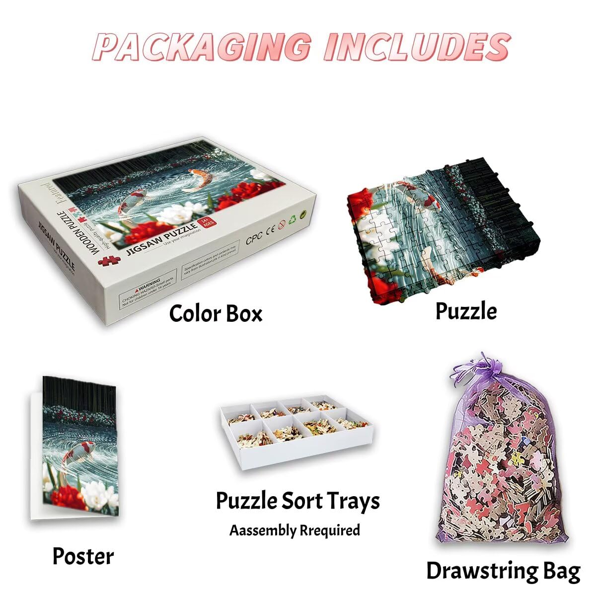Puzzle 3000 sztuk kwiatów, łamigłówki wędkarskie dla dorosłych, drewniane puzzle kreatywna rozrywka, zabawa, klasyczne puzzle edukacyjne z wysokiej jakości opakowaniem Pomysł na prezent dla kobiet