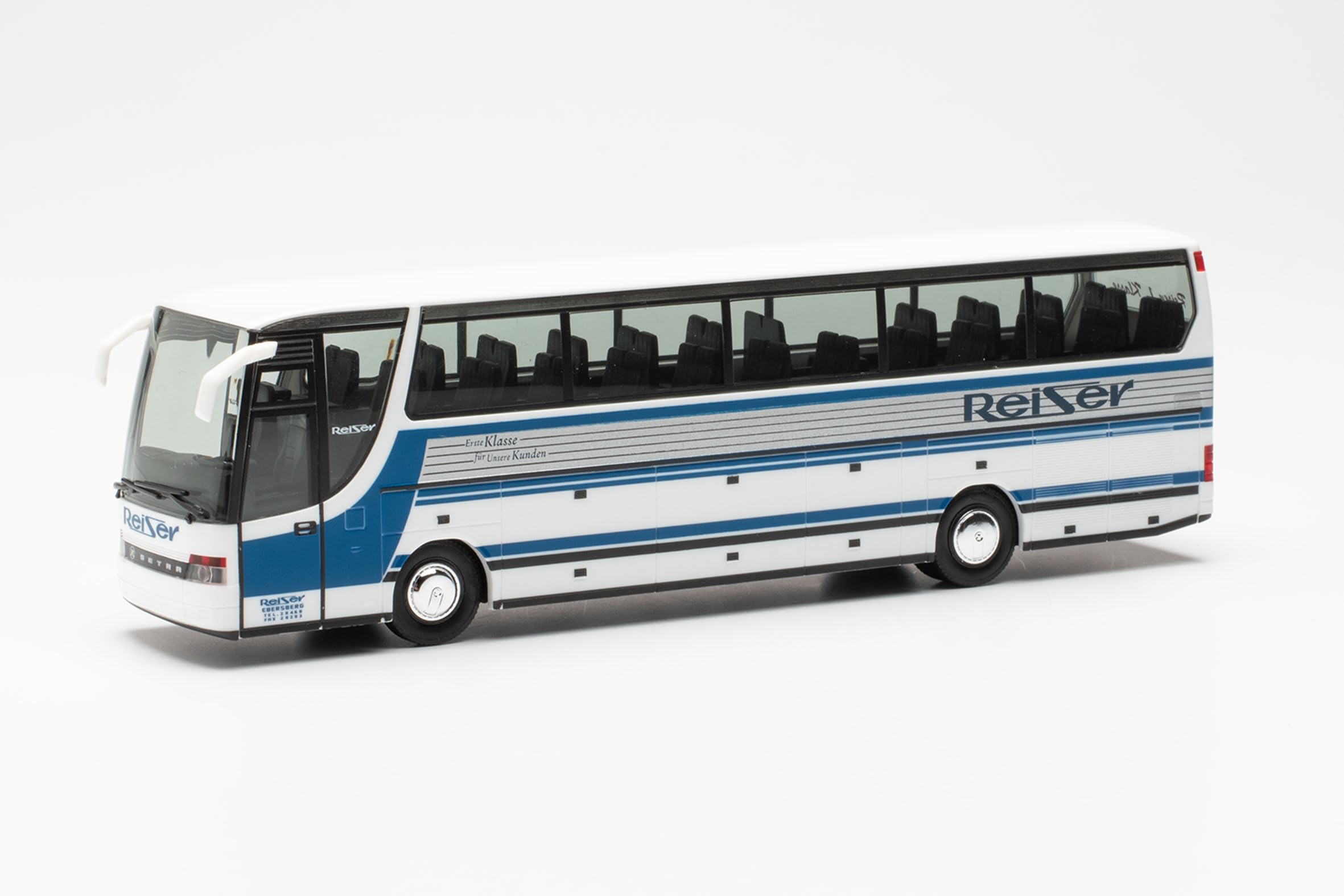Herpa truck model Setra 315 HDH bus "Reiser", on a scale of 1 : 87, plastic miniature, made in Germany, model building, collectors edition
