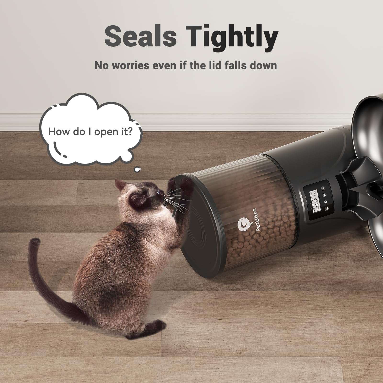 Automatic Cat Feeder for 2 Cats - 16 Cups/4L Timed Auto Pet Feeder with Portion Control (1-6 Meals), Dual Power& Easy to Clean for Indoor Cats & Small Dogs - image 7