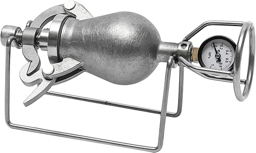 Mini máquina de palomitas de maíz de mano, de acero inoxidable, con manivela, palomitas de maíz de grano de mano con manómetro adecuadas para