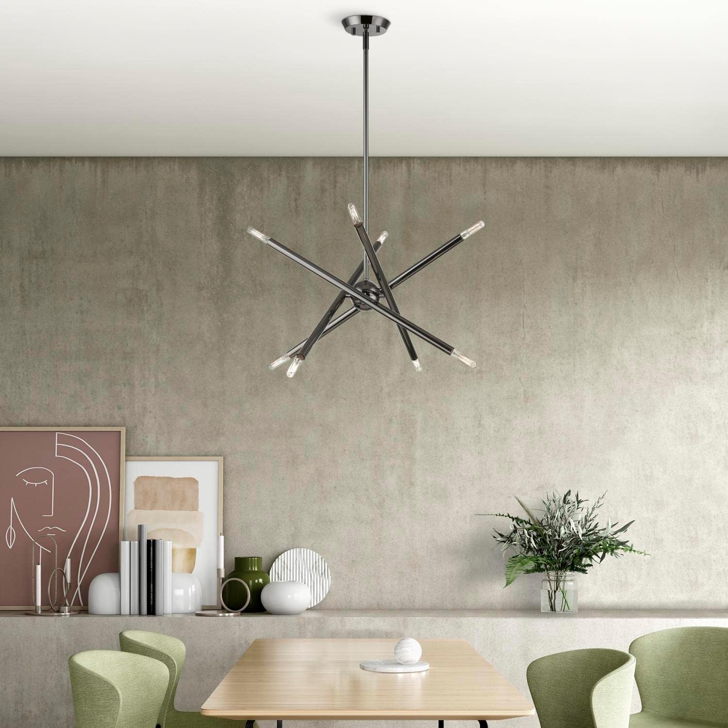 Livex Lighting, 46774-46, Soho, Chandelier, Black Chrome