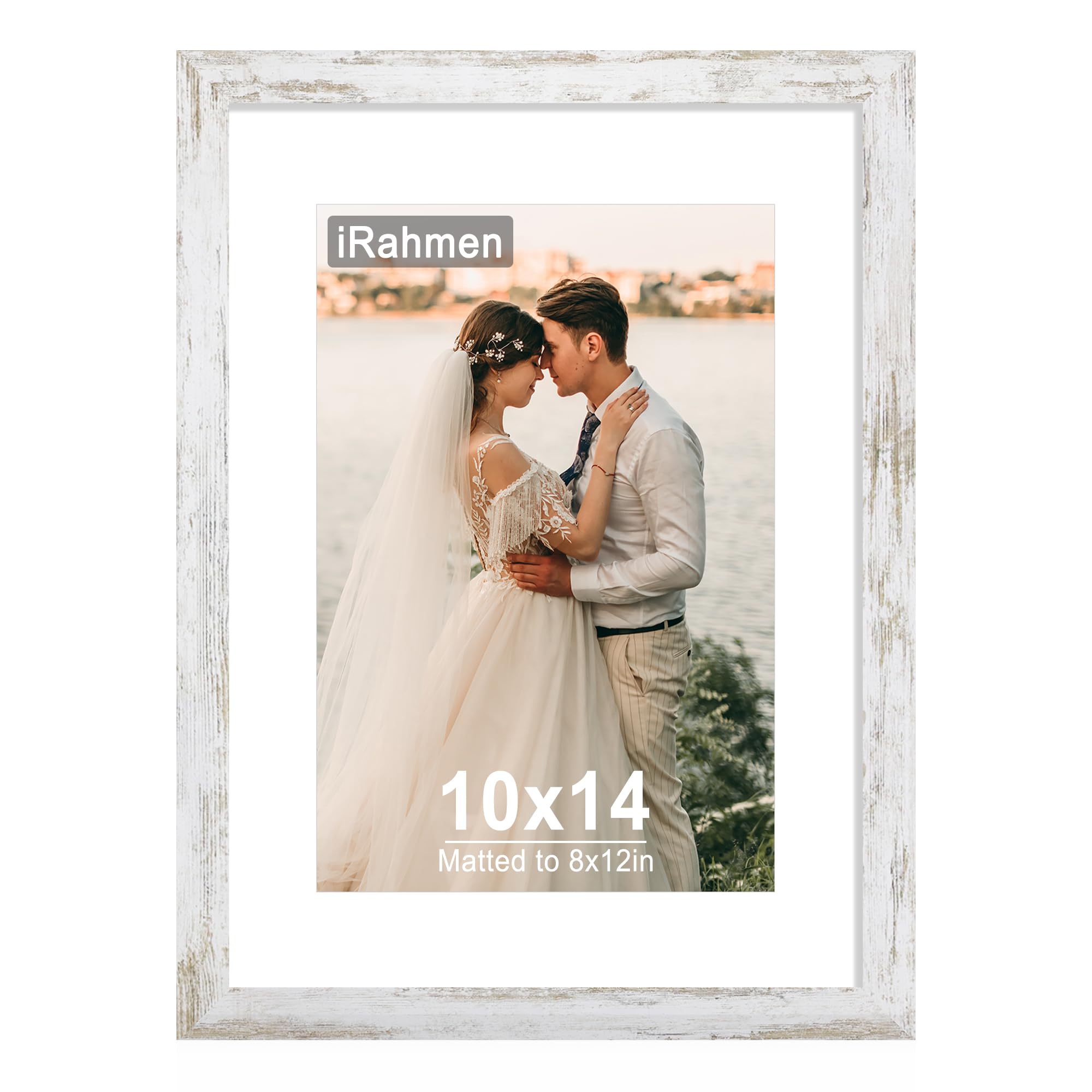 iRahmen 10x14 Picture Frame Rustic White