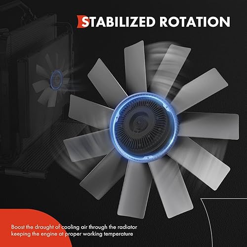 Miniatura 2 de A-Premium Reemplazo de la cuchilla del ventilador del radiador del motor para BMW E32 E34 E39 E36 E46 Z3 E53 323i 325i 328i 525i 530i M3 Z3 X5
