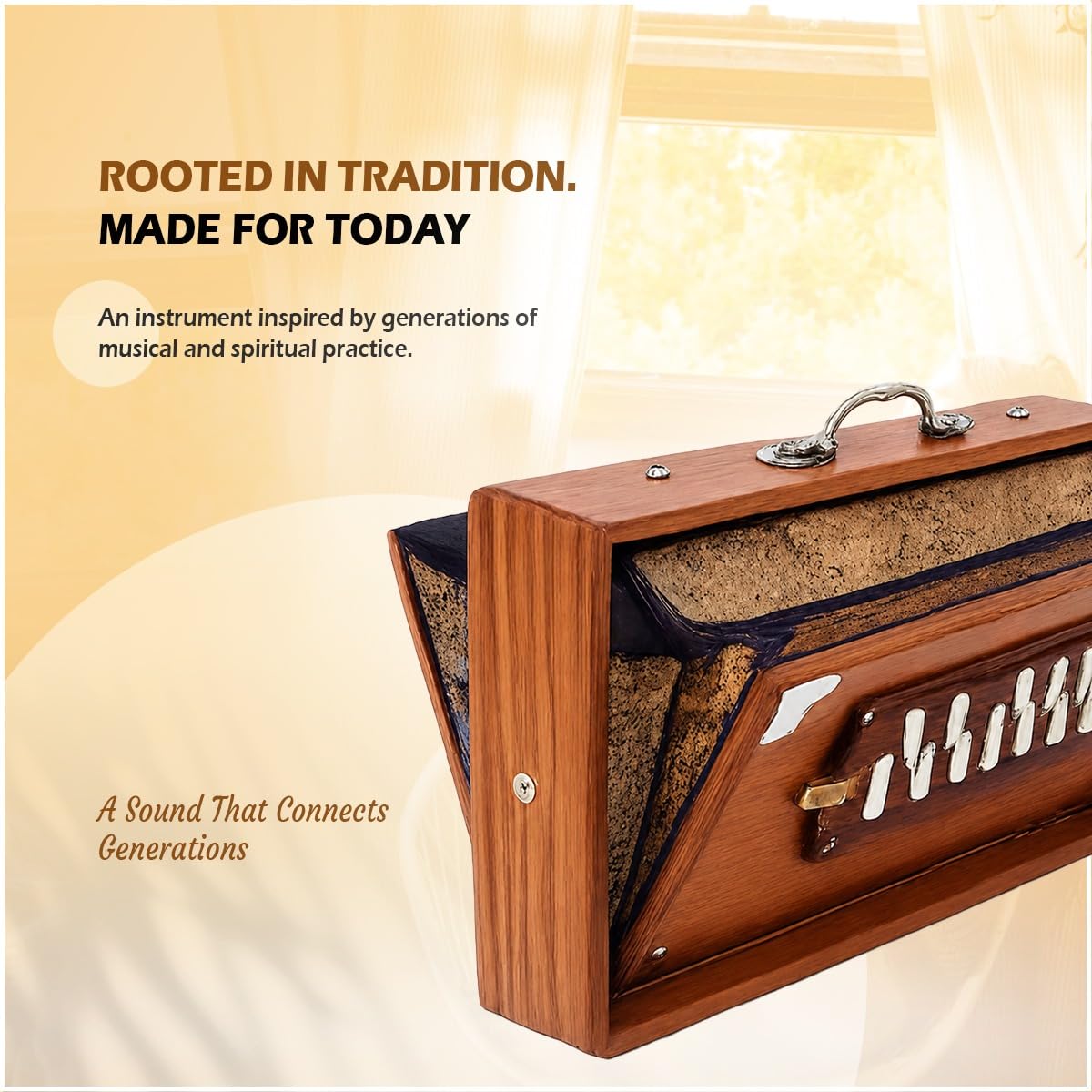 Shruti Box M2 Low G, strumento musicale indiano Surpeti Shruti Box sintonizzato a 432 Hz, Shruti con borsa per il trasporto