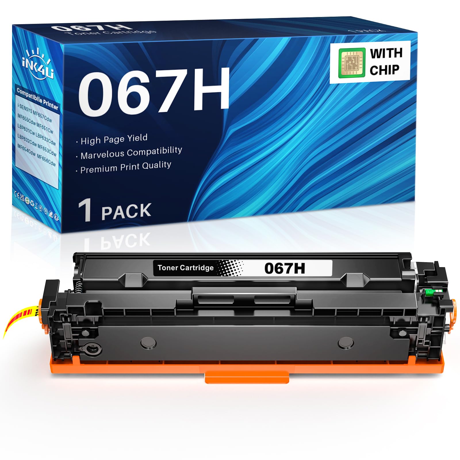 067H Toner 067 Kompatible für Canon Toner 067h schwarz für Canon i-SENSYS LBP631 LBP631Cw LBP633 LBP633Cdw MF651 MF655 MF657 MF651Cw MF655Cw MF657Cw MF655Cdw MF657Cdw