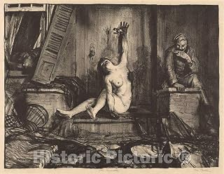 Art Print : George Bellows, The Cigarette, 1918, Historic Wall Décor : 14in x 11in