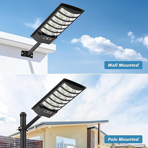 Miniatura 9 de Luces solares impermeables para exteriores, gran angular, luces solares para exteriores del atardecer al amanecer con sensor de movimiento y control