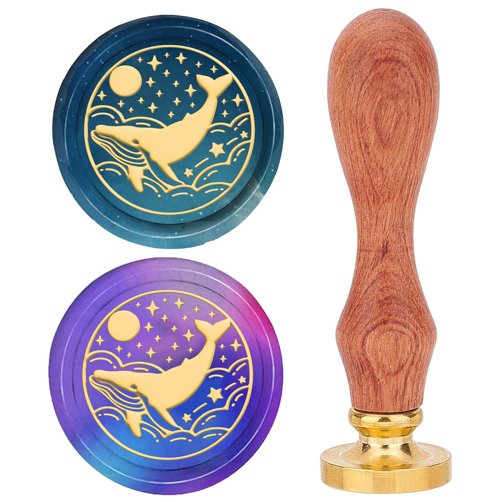 CRASPIRE Wax Seal Stamp Set Animal Ocean Insect Theme 6PCS - View #3