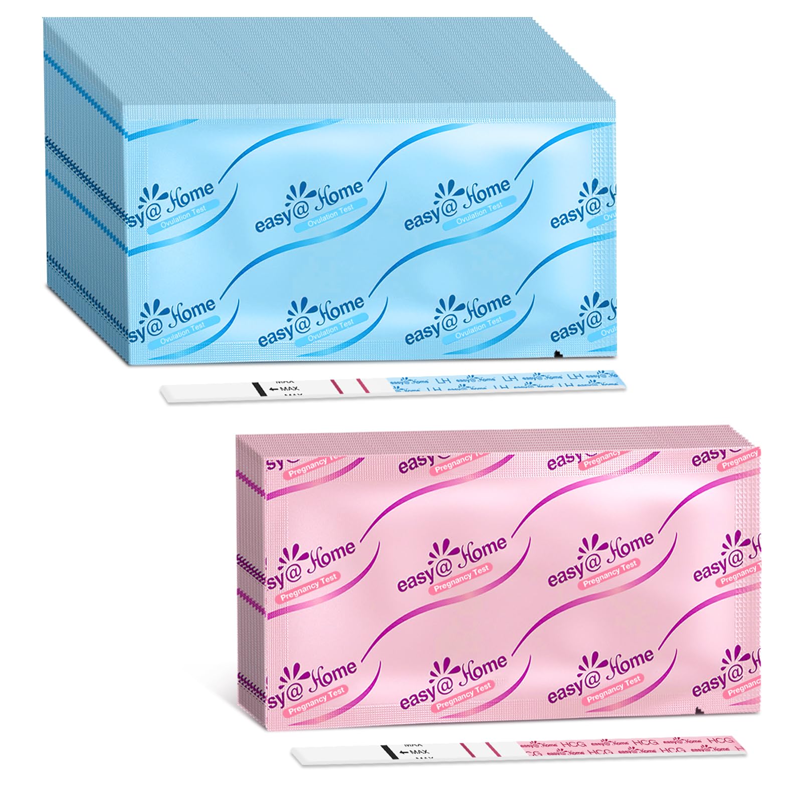 Easy@Home Ovulation and Pregnancy Test Kit: 50 LH Ovulation and 5 HCG Pregnancy Test Strips Powered by Premom App for Women Trying to Conceive-image-26