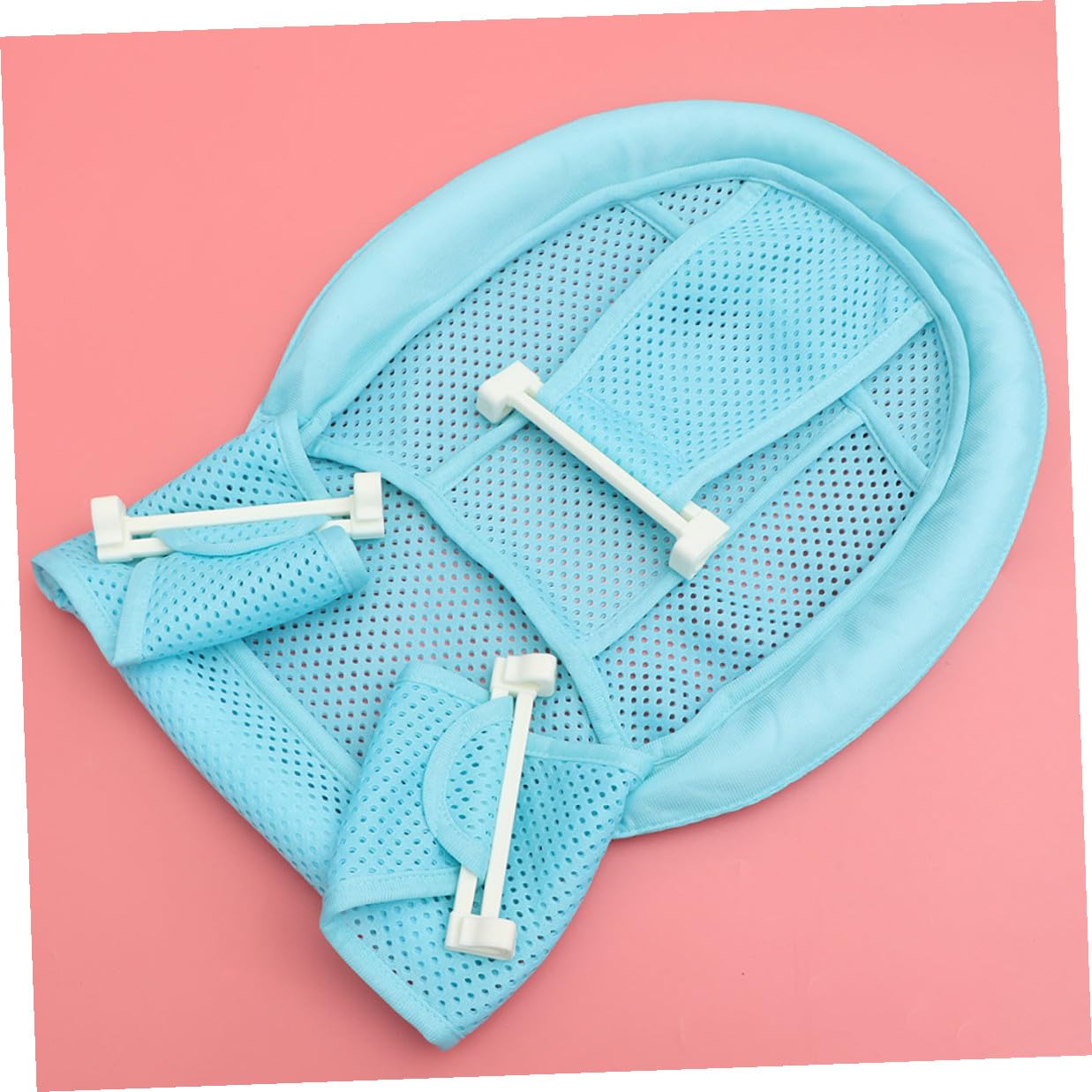 2pcs Bath Support Seat for Tub Bathtub Seat with Anti-Slip Mesh Comfortable for Newborns Bathing