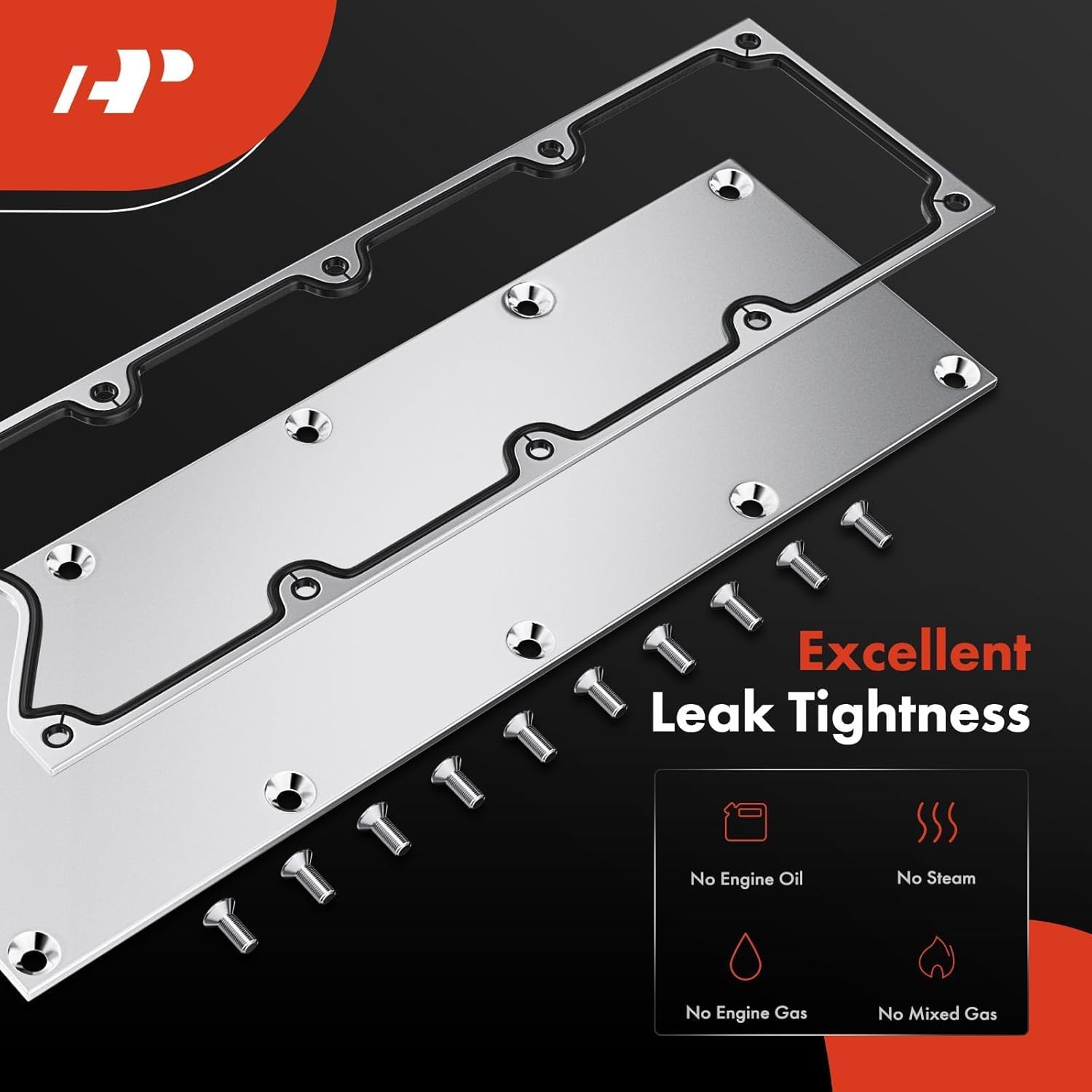 A-Premium Gen 3 LS Valley Pan Cover Plate, with Seal Gasket & Bolt, Fit for GM LSX LS1 LM7 LR4 LQ4 LS6 L59 LQ9 LM4 L33, Low Profile & Non Knock Sensor Hole
