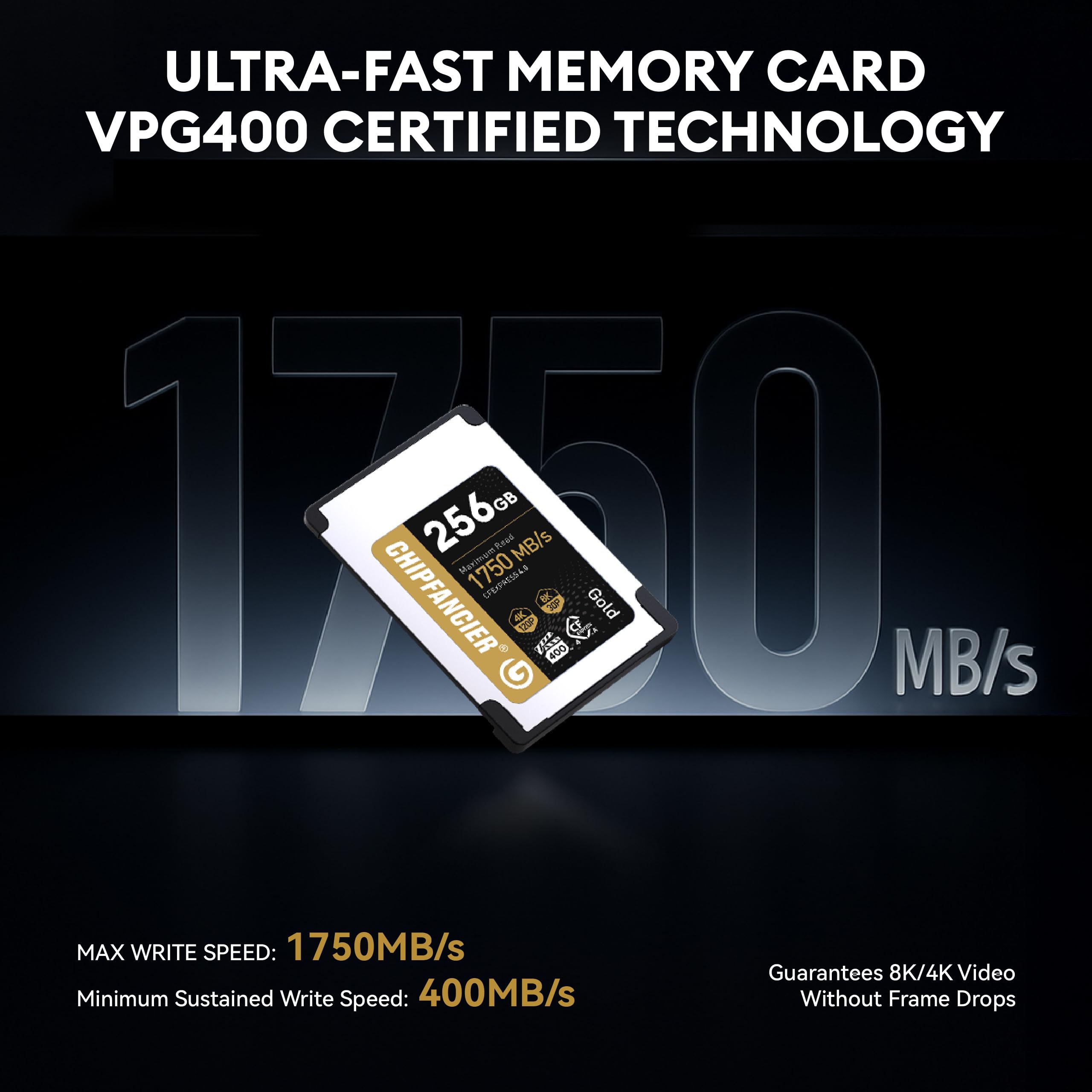 Karta pamięci 968 GB CFexpress 4.0 typu A, prędkość odczytu do 1750 MB/s i prędkość zapisu 1750 MB/s, karta pamięci typu A, do nagrywania wideo RAW 4K/8K, kompatybilna z aparatami Sony