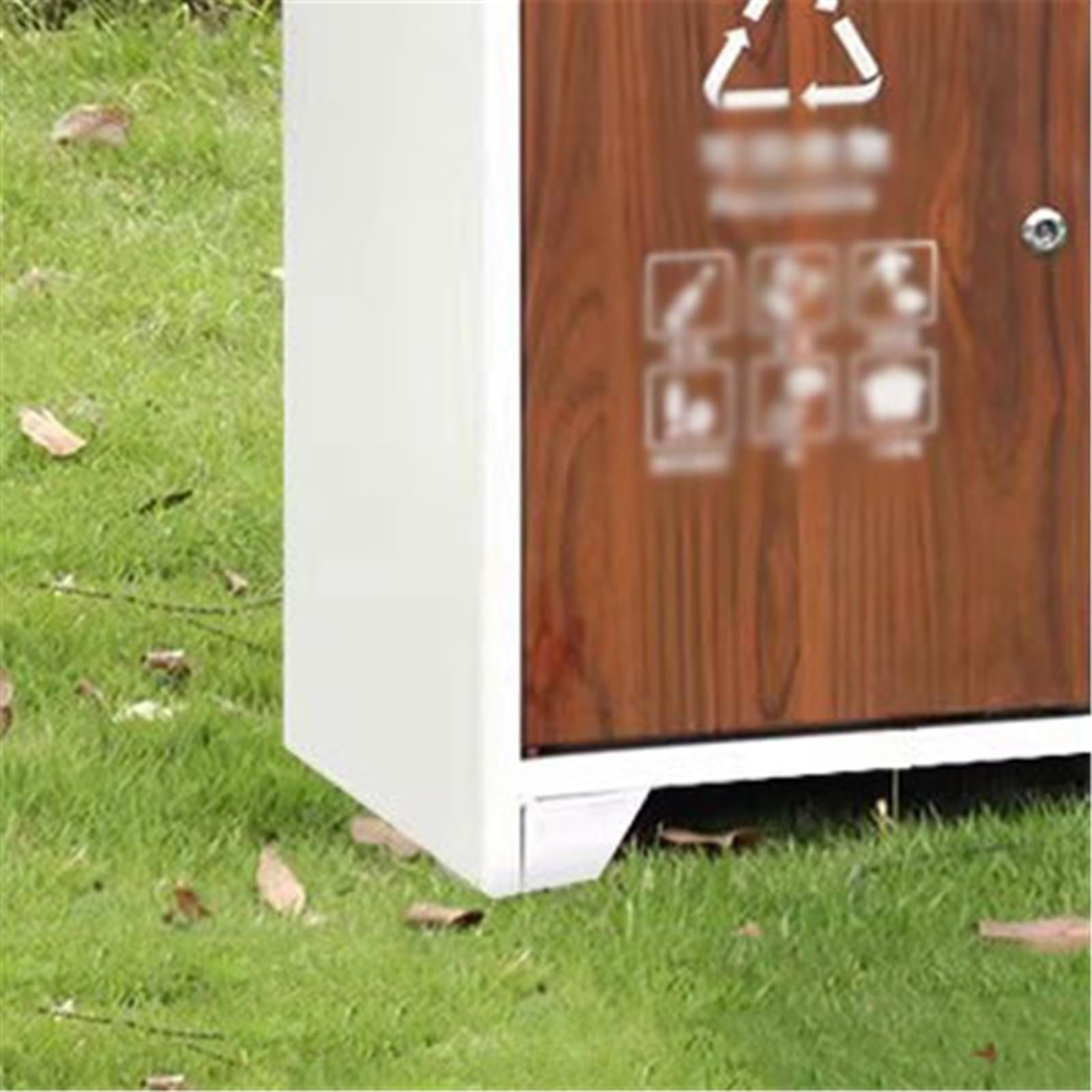 Papelera de Reciclaje Bote de Basura for área pública Contenedor de Basura metálico clasificado