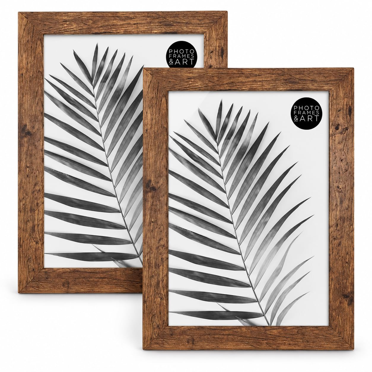 pf+a REAL GLASS Rustic Effect Pack of 2 A4 Picture Photo Frames