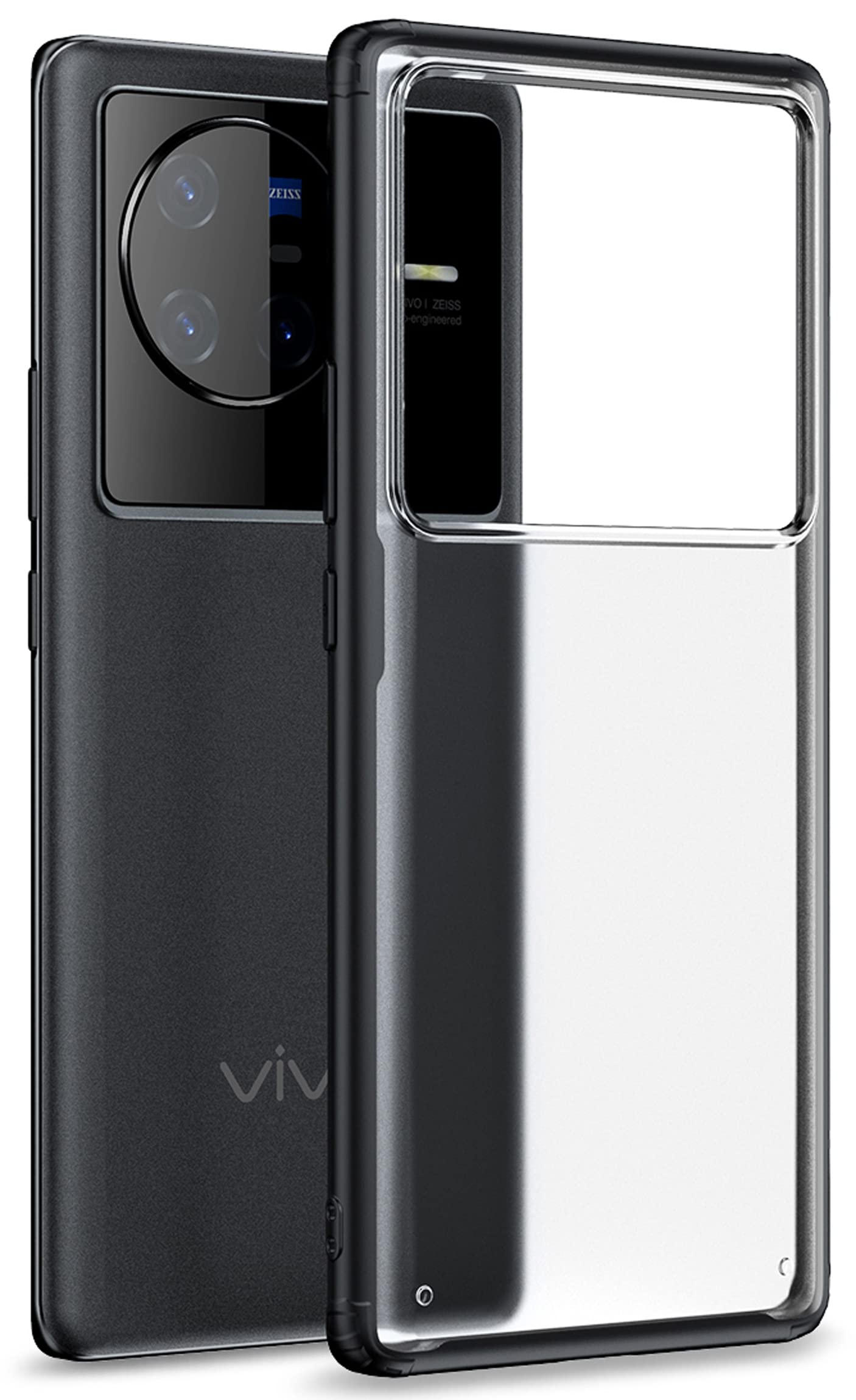 Kapa Shield Frosted Acrylic Back Shock Proof Case Cover for Vivo X80 (Black) (B0BBM6JXD8) Amazon Price History, Amazon Price Tracker