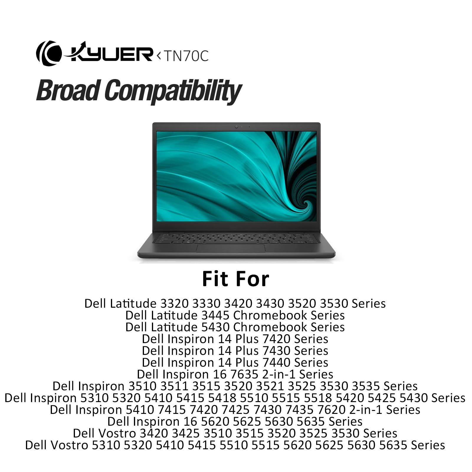 64Wh TN70C Batería para DELL Latitude 3320 3330 3420 3430 3520 3530 3445 5430 Chromebook Inspiron 14 Plus 7420 7430 7440 3510 3511 3515 3521 3525 3535 5310 5320 5410 5415 5418 5510 5515 5518 5420