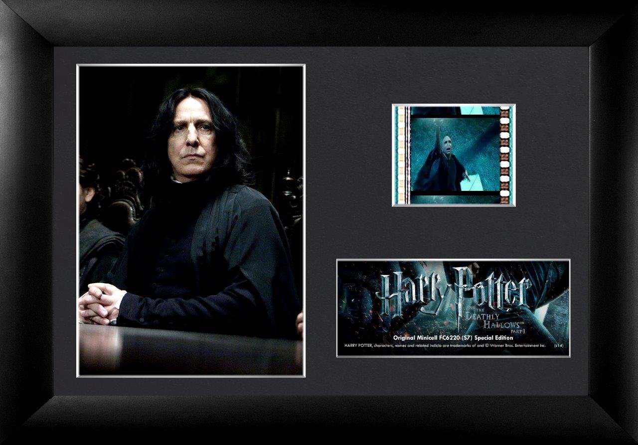 Harry Potter and the Deathly Hallows - Snape - 7” x 5” MiniCell Desktop Presentation – Featuring 35 mm Film Clip with Easel Stand – Officially Licensed Movie Collectible