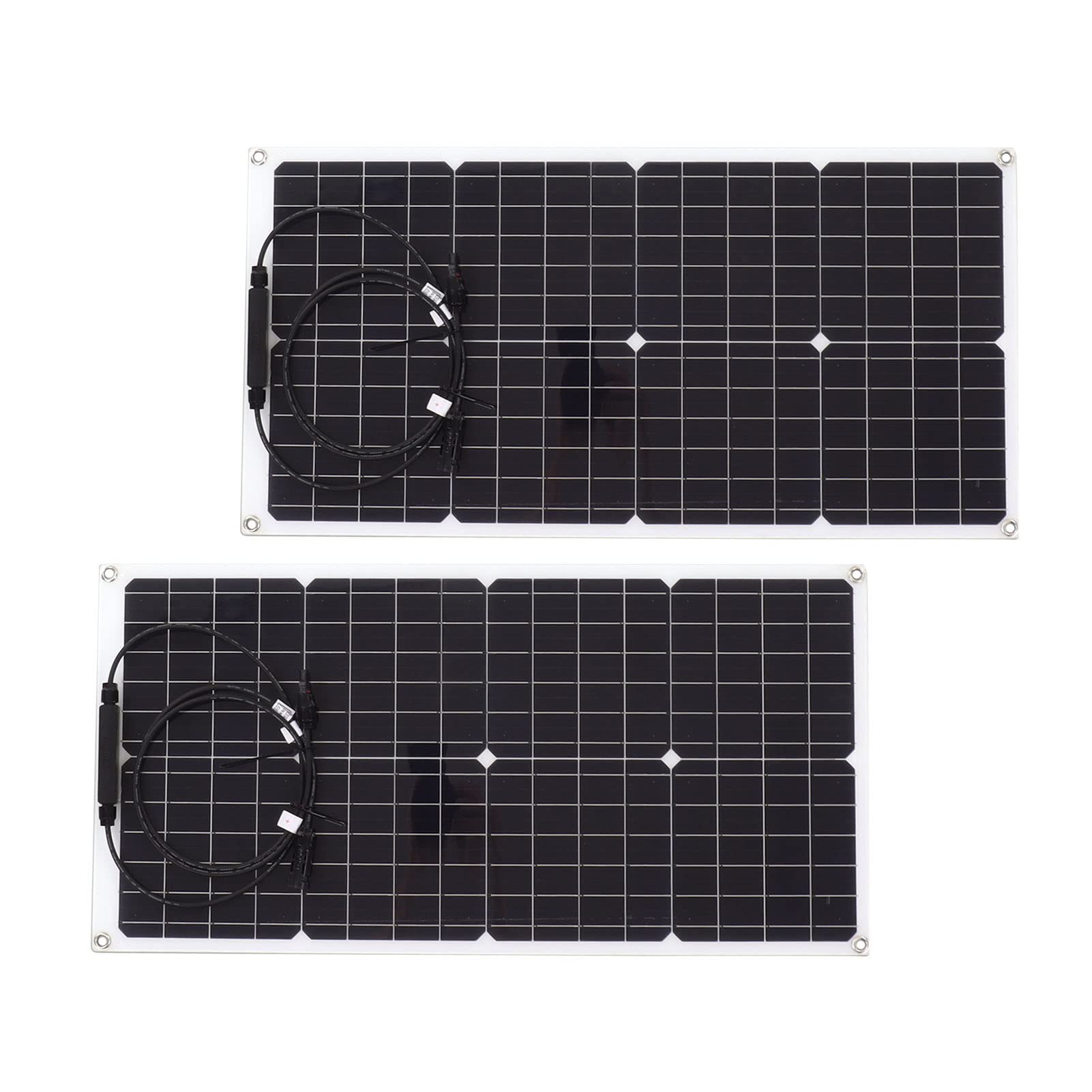 Fdit 50W Monokrystaliczny Zestaw Panelu Słonecznego IP65 Wodoodporny 18V z Regulatorem Ładowania 40A do Kampera, Kempingu, Awarii Zasilania, Podróży na Zewnątrz