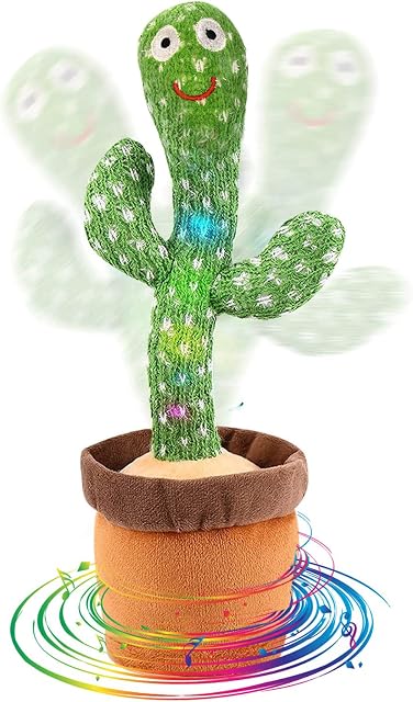 MIAODAM Talking Cactus Toy Dancing Cactus Toy Singing Cactus Toy Repeat What You Say Interactive Baby Toys for Year Old Boys Girls Gifts, Baby Encourage Speech