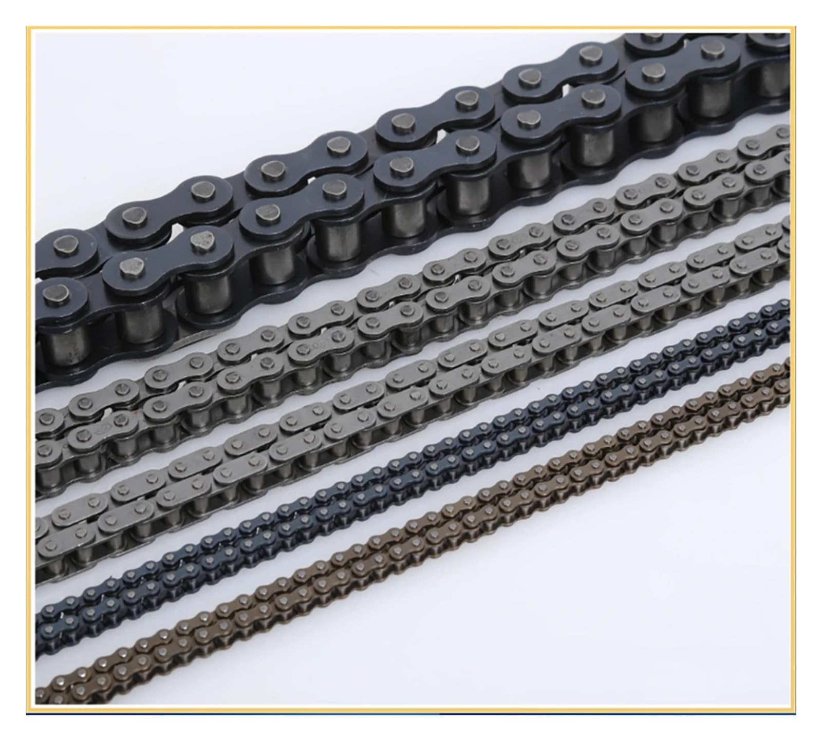 04C-1 Cadena de rodillos una hilera acero al carbono con paso 6,35 mm | 10Pcs,Roller Chain 1M