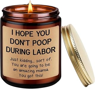 I Hope You Don’t Poop During Labor Candle, New Mom Gifts, Baby Shower Gifts for Mom - Mom to be Gifts - Funny Mothers Day Gifts for First Time Moms, Expecting Mom, Pregnancy Gifts
