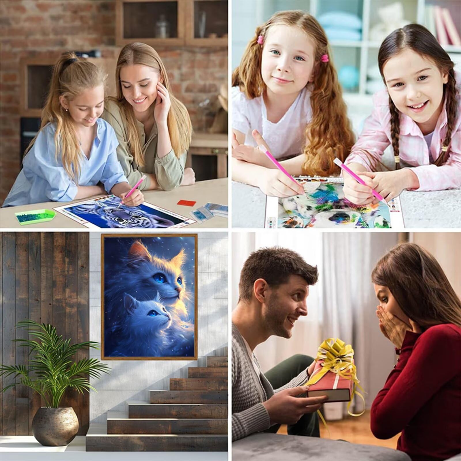 Diamentowa sztuka, gwiaździste niebo, diamentowe zestawy do malowania dla dorosłych, kota, 5D, kwadratowe, pełne wiercenie, sztuka, klejnot, DIY, kryształ, haft, sztuka i rękodzieło, dla dorosłych