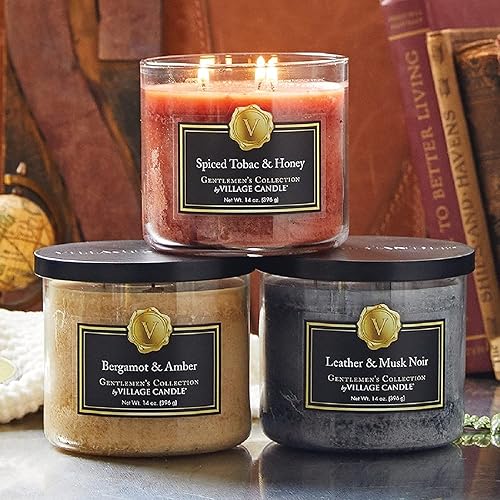 Miniatura 5 de Village Candle Cuenco mediano con tabaco especiado y miel, 14 onzas, naranja, 1 unidad