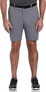 PGA Tour Mens 9" Flat Front Golf Shorts with Active Waistband (Size 30-44 Big & Tall)