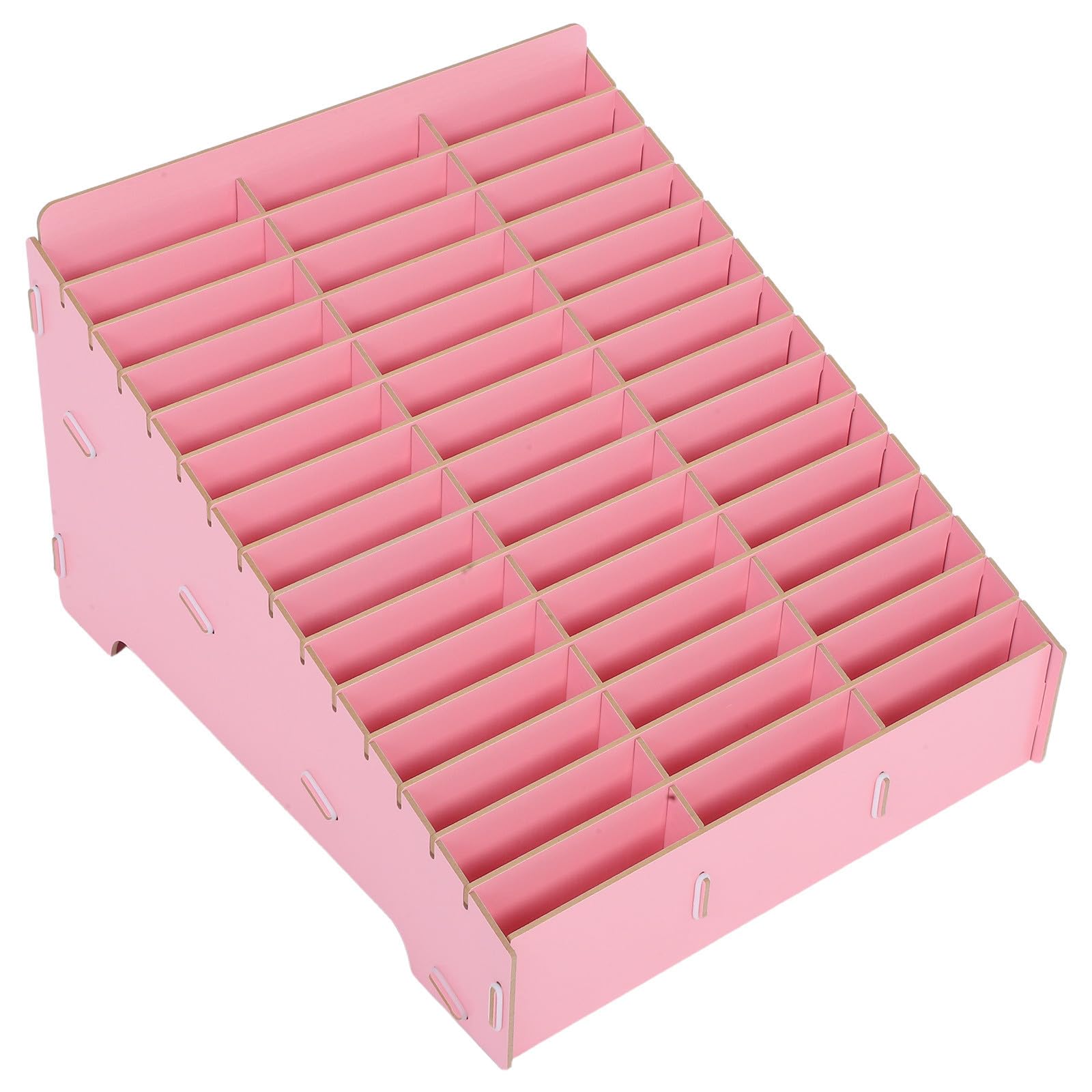 Boîte de rangement en bois pour téléphone portable à compartiments