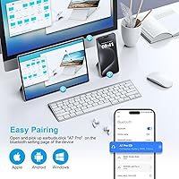 Vista 3 de Wireless Earbuds for iPhone, 5.3 Bluetooth Headphones for Apple Earbuds Wireless, ENC Noise Cancelling 40Hrs Playback in Ear Air Buds Pods HiFi Bass