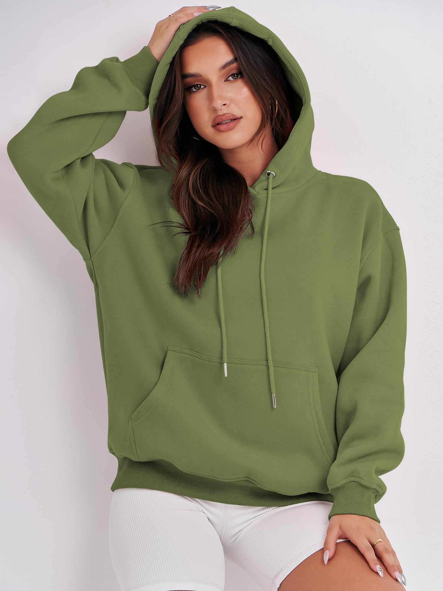 Damskie ponadwymiarowe bluzy z kapturem z polaru podstawowy sweter bluza jesień moda 2024 stroje modne Y2k nastolatki ubrania preppy