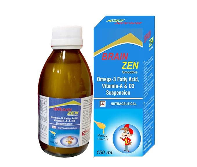 BRAIN ZEN SYRUP DHA and EPA Syrup High Purity Fish Oil Omega 3 Fatty