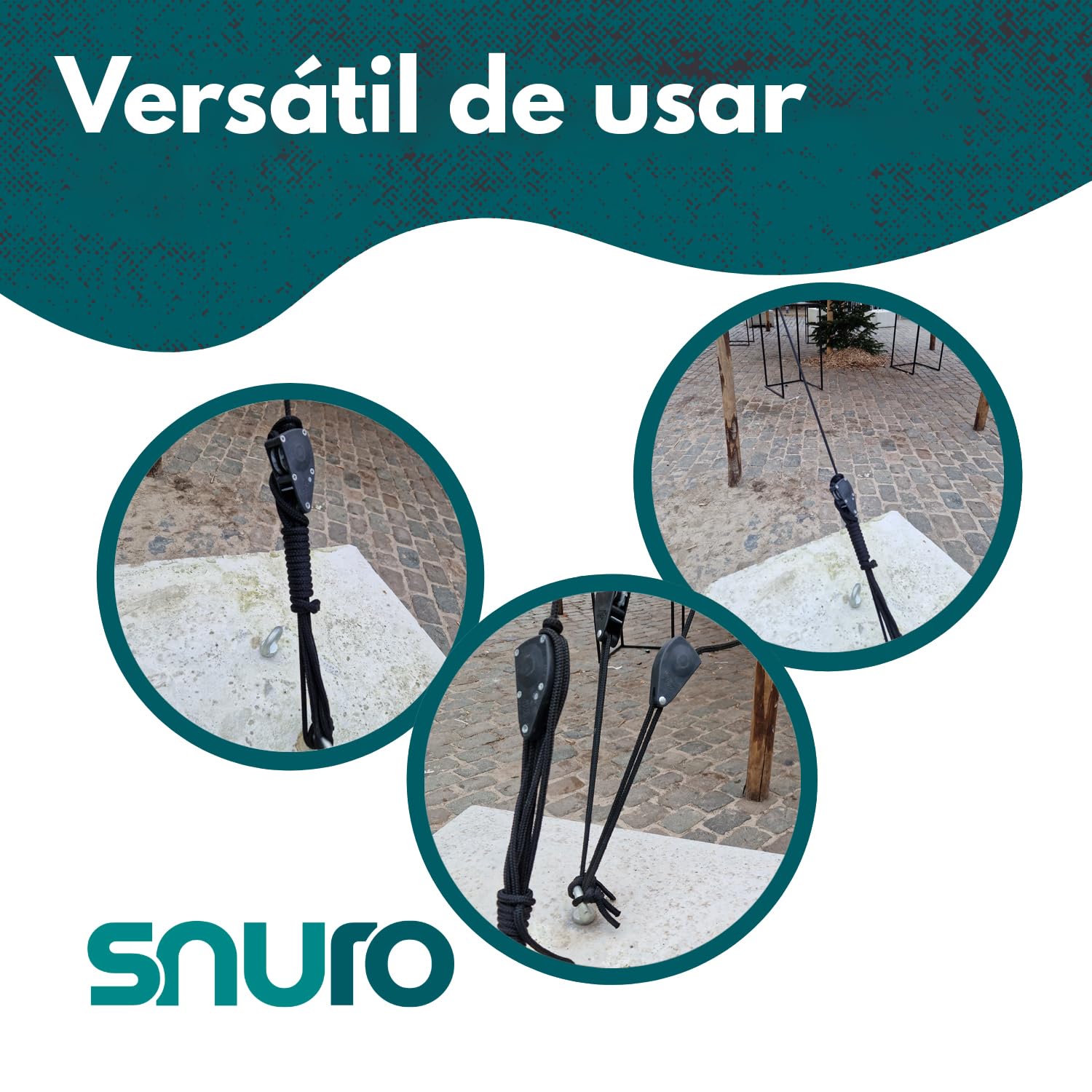 Cuerda de nailon (6 mm, 50 m, negro) – Paracord de poliamida trenzado resistente, resistente al desgaste y sólido, carga de rotura de 622 kg