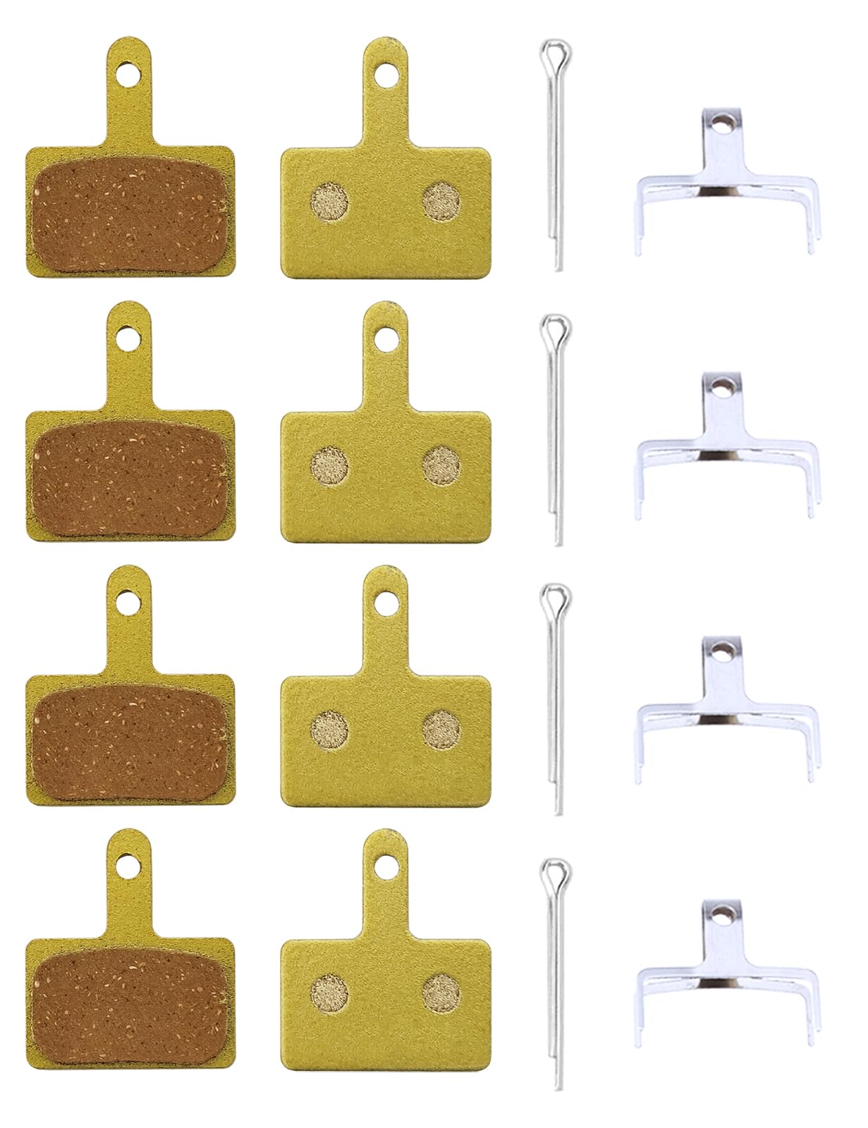 4 Pairs Sintered Metal MTB Bicycle Bike Scooter Brake Pads Compatible for Trp Tektro Shimano Brake Pads MT200 M355 M446 M315 M365