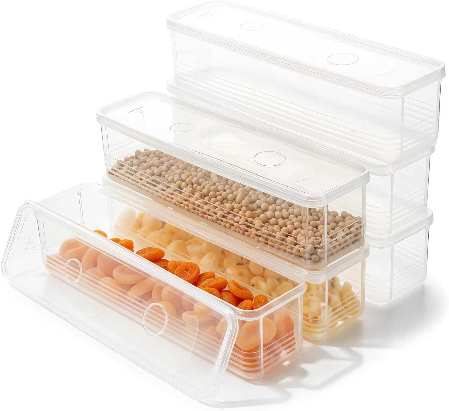 6 Large Airtight Pasta Storage Containers – BPA-Free & Rectangular Canisters for Kitchen Organization