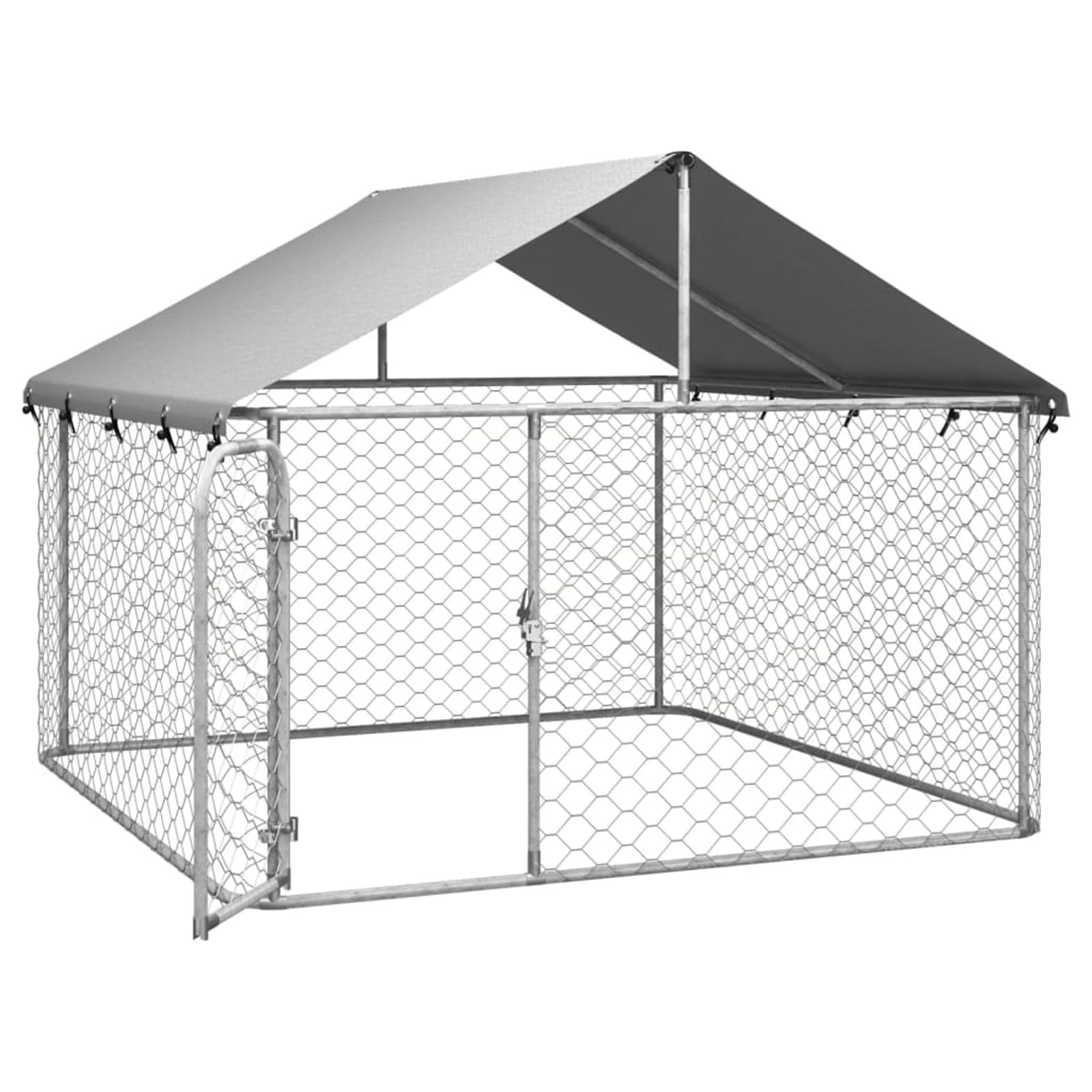 GuyAna Outdoor-Hundezwinger mit Dach 200x200x150 cm Hunde Laufstall HundezubehöR