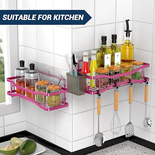 Miniatura 3 de Estantes organizadores de ducha de baño, estante de ducha adhesivo con soporte para champú y jabón, paquete de 2 estantes de ducha sin perforación