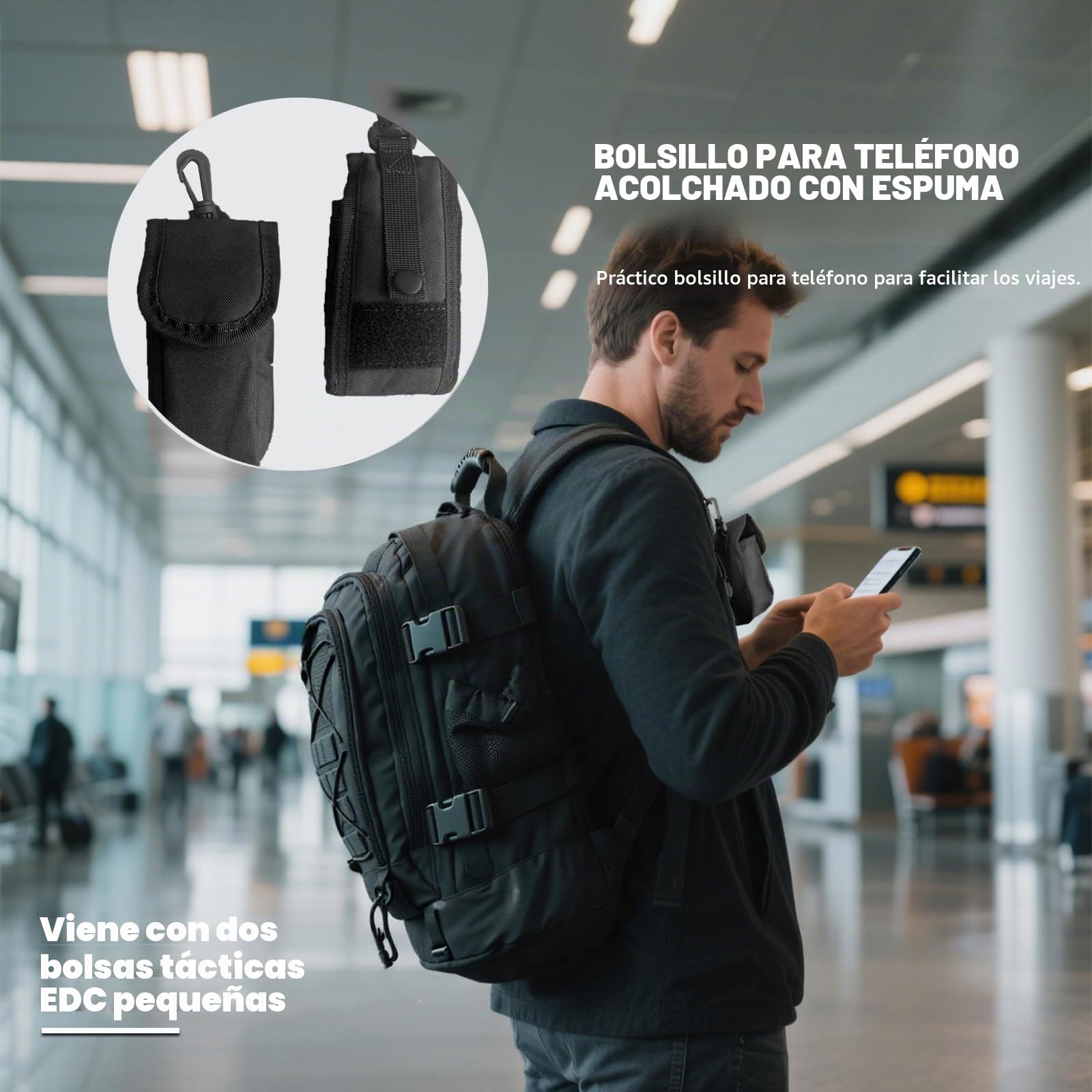 Miramrax - Mochila táctica militar del ejército, mochila de asalto para hombre, mochila de supervivencia, bolsa de 3 días para senderismo