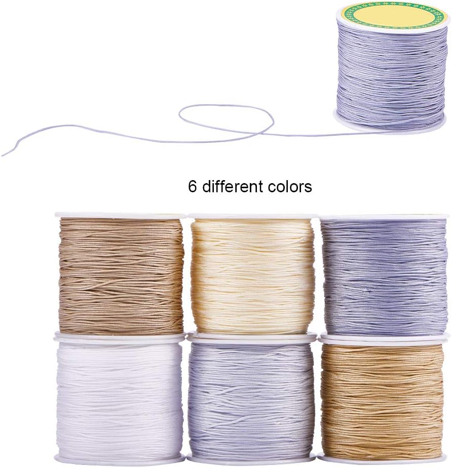 PH PandaHall 600 Yards 0.8mm Nylon Beading Thread Bracelet String Chinese Knotting Cord Kumihimo Macrame Thread Cord Blinds String Necklace Cord for Macrame Friendship Bracelet Christmas - Image 8